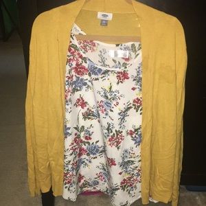 Cardigan and flower camisole great condition